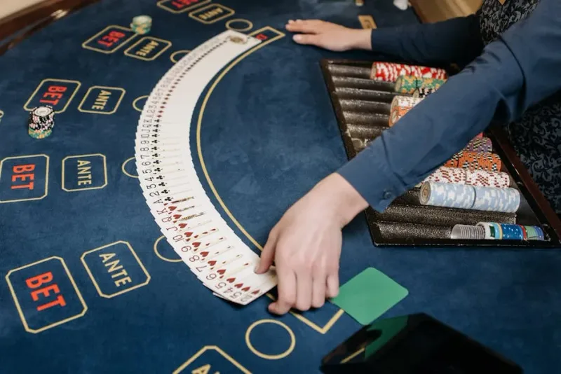 casino blackjack felt table