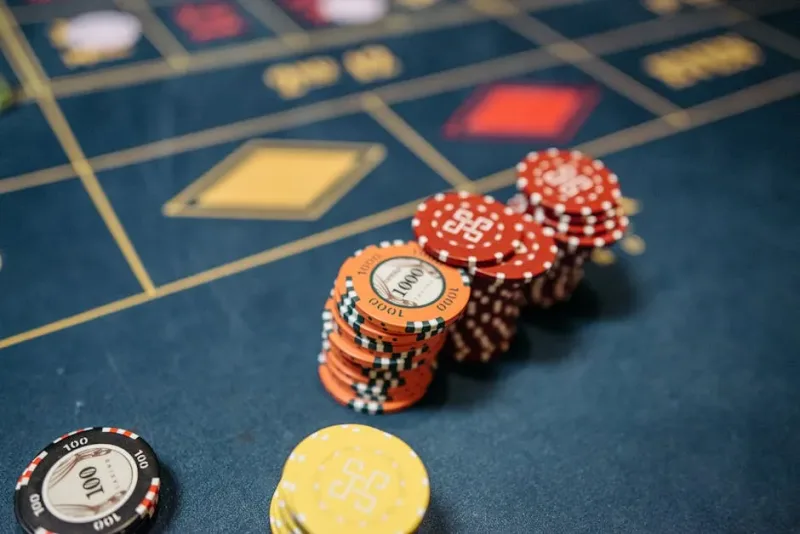 casino chips bet stack