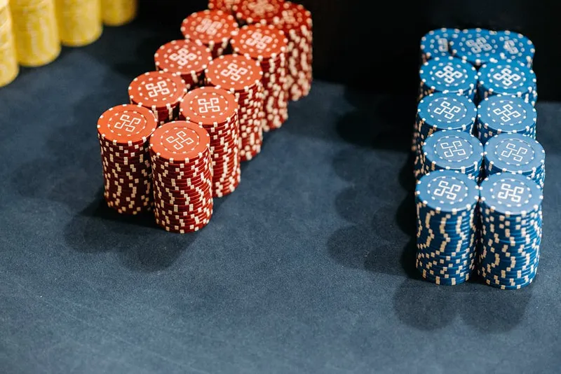 casino chips tall stack betting felt