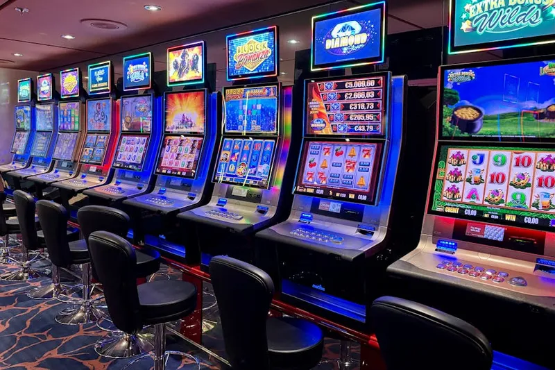 empty casino gaming floor chairs